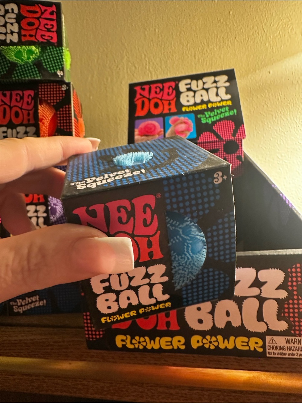 NEE DOH Fuzz Ball Kids Toy - Blue